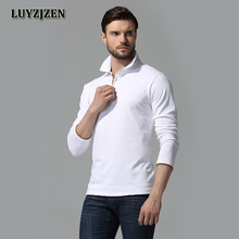 Camisa polo masculina, camisa polo casual sólida respirável de manga comprida de alta qualidade c2 2024 - compre barato