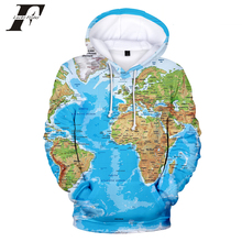 WORLD MAP oveirszied hoodie sweatshirt  Men/Women National plate country Hooded  streetwear Casual Hip hop Hoodies Clothes 2024 - buy cheap