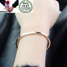 Hxomzj pulseiras europeias de moda europeia, presente para festa de casamento, simples, branco, 18k, ouro rosa, branco e dourado ba84 2024 - compre barato