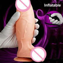 Huge Inflatable Dildo Pump Big Anal Plug No Vibrator Realistic Penis Vaginal Stimulation Adult Sex Toys Women Men Masturbator 2024 - buy cheap