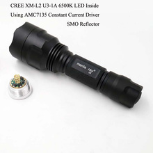 LED flashlight XM-L2 U3 tactical torch C8 rechargeable 1mode 12xAMC7135 4.2A lamp waterproof ultra bright lantern camping bike 2024 - buy cheap