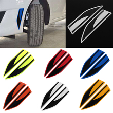 2PC Universal Reflective Warning Strip Car Fender Secure Reflector Blades Shape Stickers Decals Car Styling Decoration 19X4.2cm 2024 - buy cheap