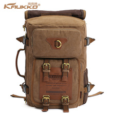 KAUKKO vintage men's backpacks rucksack canvas shoulder bags luggage travel creeper backpack bag 2024 - buy cheap