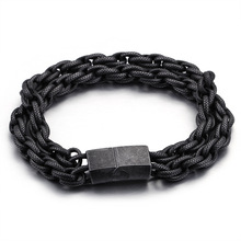 Men's titanium personality male black Japan and South Korea stainless steel bracelet creative gifts 2024 - buy cheap