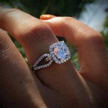 White Ring Wedding Engagement Ring Birthstone Simulated Ring Bridal Fashion Wedding Jewelry 2024 - buy cheap