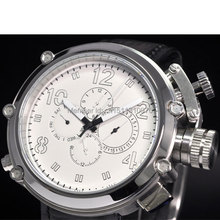 Parnis mostrador branco sólido ss semana dia data multifunções relógio masculino automático p3 2024 - compre barato