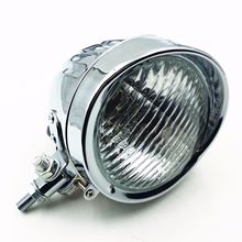 Chrome 60W Motorcycle Headlight Rat Cruiser  Cafe Racer Bobber Old School Custom 2024 - buy cheap