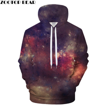 Anime galaxy hoodies moletom moletom homem com capuz harajuku treino 3d impresso pulôver casaco com capuz streetwear navio da gota zootop urso 2024 - compre barato