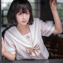 Высококачественная японская школьная форма матросский топ + галстук + юбка в морском стиле, школьная одежда для девочек размера плюс 2024 - купить недорого