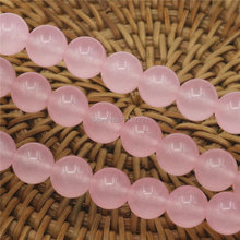 Accessory Crafts Parts Pink Chalcedony Loose DIY Beads Round Ball Natural Stones Jewelry Making Women Girls Gifts 4-12mm Fitting 2024 - buy cheap