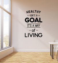 Healthy Lifestyle Living Quote Wall Sticker Decal Living Room Home Decor Medical Office Interior Art Stickers Mural Kitchen D013 2024 - buy cheap