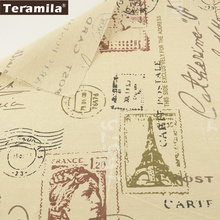 Home Textile Cotton Print Stamps TERAMILA Linen Fabric Sewing Material Tissu Tablecloth Pillow Bag Curtain Cushion Pillow Zakka 2024 - compra barato