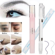 3pcs Microblading Surgical Eyebrow Marker Pen With Measure Ruler +Magic Eraser Remover Brush Tattoo Scribe Piercing Skin Tool 2024 - buy cheap