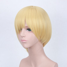 Anime Yuri!!! on Ice Yuri Plisetsky Yurio cosplay Wig Synthetic Hair halloween Yuri Plisetsky Cosplay Blonde Wigs + Wig cap 2024 - buy cheap