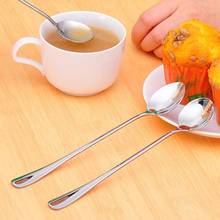 1pc Long Handle Stainless Steel Kitchen Tea Coffee Spoon Cocktail Soup Spoons Cutlery for Icecream Dinner Rice/Salad Tableware 2024 - buy cheap