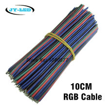 400pcs/lot 4 pin 10cm RGB Cable Extension Cable Wire For 3528 5050 RGB LED Strip Soldering Connecting Terminal 2024 - buy cheap