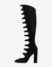 Calçado sapato de salto alto feminino, calçado ponteagudo sexy na cor preta para o verão 2024 - compre barato