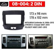 HUANAV-Adaptador de instalación de Radio estéreo para coche, fascia para Mitsubishi Outlander 2006-2012, marco de Radio 2 din, fascia de Audio 2024 - compra barato