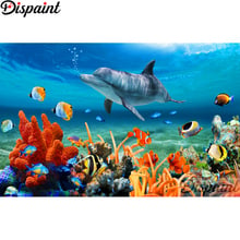 Dispaint Full Square/Round Drill 5D DIY Diamond Painting "Animal dolphin" 3D Embroidery Cross Stitch Home Decor Gift A11853 2024 - buy cheap