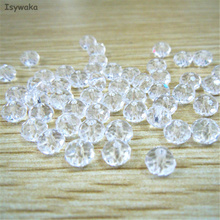Ischuaka cor branca 3*4mm 145 peças, contas de vidro facetado para uso em joias 2024 - compre barato