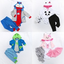 Roupas de boneca infantil, pijama para meninos e meninas, conjunto de roupas de silicone com tamanhos de 45-48cm e 58-60cm 2024 - compre barato
