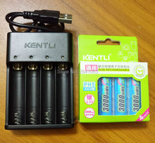 KENTLI 4pcs 1.5v 3000mWh AA rechargeable Li-polymer li-ion polymer lithium battery + 4 slots USB smart Charger 2024 - buy cheap