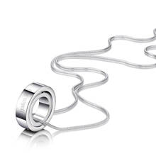 Женское Ожерелье из стерлингового серебра 925 пробы с круглой подвеской, модное Простое Ожерелье для влюбленных. Очаровательное женское ожерелье из стерлингового серебра, ювелирные изделия 2024 - купить недорого