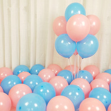 10pcs 12inch Blue Pink Latex Balloons Transparent Ballons Marriage Romantic Inflatable Wedding Decorations Birthday Party Globos 2024 - buy cheap