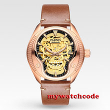 40mm Parnis skeleton dial Sapphire glass PVD case Miyota automatic mens watch799 2024 - buy cheap