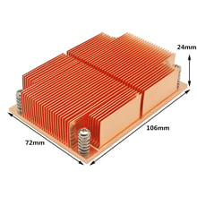 1U Server CPU Cooler Radiator Copper Heatsink For Intel LGA 2011 Rectangle Narrow ILM workstation Industrial Passive Cooling 2024 - buy cheap