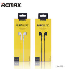 Remax Portable RM 303 CLASSIC AUDIO PURE MUSIC Earphone 3.5mm In-Ear Bass Wire headsets With Switch Songs and Mic for iphone 6 2024 - buy cheap