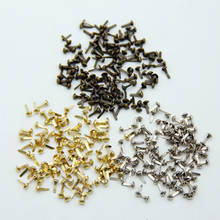 100pcs 4.5mm Mixed 3 Colors Iron Round Metal Mini Brads For Scrapbooking Accessories Embellishment Fastener DIY Handmade Crafts 2024 - купить недорого
