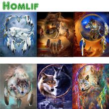 Icon Diamond Embroidery Wolf Dream Catcher 5D Cross Stitch Square Drill Diamond Painting DIY Wall Sticker Decoration Paintings 2024 - buy cheap