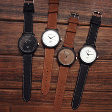 NEW Watch Fashion Round Steel Case Men women Leather Quartz analog wrist Watch luxury stainless steel casual watches ladies A40 2024 - buy cheap