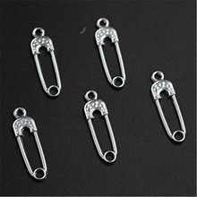 WKOUD 8pcs Silver Color UC plating pin charm alloy connector bracelet earrings DIY handmade metal jewelry Findings A1324 2024 - buy cheap