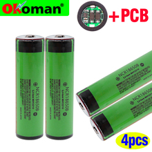 100% ncr18650b 3.7 v 18650 bateria 3400 mah bateria recarregável lityum polimer para panasonic lanterna com proteção (pcb) 2024 - compre barato