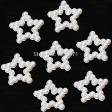 Conjunto de 500 pçs 12mm branco estrela forma oco imitar pérola para scrapbooking celular caso acessórios do prego diy jóias encontrando 2024 - compre barato