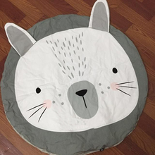 Новый милый детский игровой коврик, детское украшение для комнаты, муслиновое Пеленальное Одеяло с зайчиком коврик "Медведь", покрывало для тележки, для детей, кондиционер, одеяло с кроликом 2024 - купить недорого