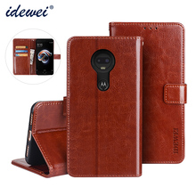 IDEWEI For Motorola Moto G7 Power Euro Case Cover Luxury Leather Phone Case For XT1955 Protective Flip Case Wallet Case 6.2" 2024 - buy cheap