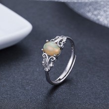 Anillo de Plata de Ley 925 con forma de mariposa para mujer, sortija de compromiso, plata esterlina 925, Ópalo Natural, Estilo Vintage, Aneis 2024 - compra barato