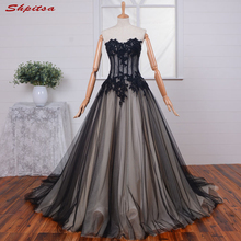 Black Long Lace Evening Dresses for Wedding Party Women Beaded Elegant Bridal Prom Formal Evening Gowns Dresses 2024 - buy cheap