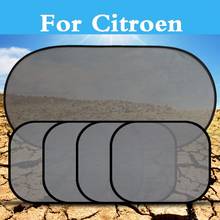 1Set Car Sun Shades Cover Mesh Visor Shield Screen UV protection For Citroen C1 C2 C3 C4 C4 Aircross C4 Cactus C5 C6 2024 - buy cheap