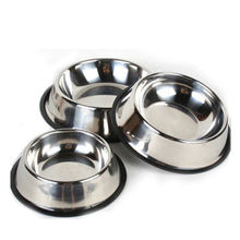 New Stainless Steel Puppy Dog Food Bowel Feeder Feeding Food Water Dish Bowl For Pet Dogs Cat Size S M L XL 2024 - buy cheap