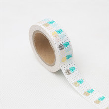 15mm*10m Creative cactus Gilding Washi Tape Adhesive Tape DIY Scrapbooking Sticker Label Masking Tape 2024 - buy cheap