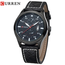 Brand  Curren Men's Date Clock Men Leather Strap Wrist Casual Sports Watch Men Military Quartz Watch Waterproof Relogio Male8151 2024 - buy cheap