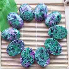 (10 pieces/lot)  Wholesale Natural Rubys In Fuchsite Oval CAB CABOCHON 25x18x8mm Free Shipping Fashion Jewelry ZY3401 2024 - buy cheap