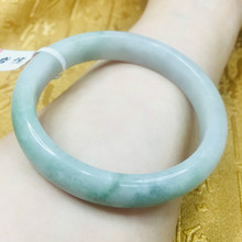 Send A certificate natural Jadeite bracelet Beautifully carved light green floating blue 54-61mm two-color female bracelet Jewel 2024 - buy cheap