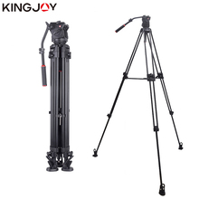 KINGJOY Official VT-3500+VT-3530 Professional Video Camera Tripod Stand Holder Stable Fluid Damping Tripod Kit For All Models 2024 - buy cheap