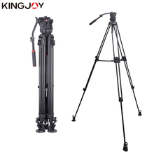 KINGJOY VT-3500 Oficial + VT-3530 Câmera De Vídeo Profissional Tripé Suporte Estável Fluido de Amortecimento Tripé Kit Para Todos Os Modelos 2024 - compre barato