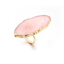 Anillo de resina Boho Bijoux, anillo de declaración grande para mujer, joyería Simple de moda geométrica, anillo de resina, nuevo diseño, bisutería para mujer 2024 - compra barato